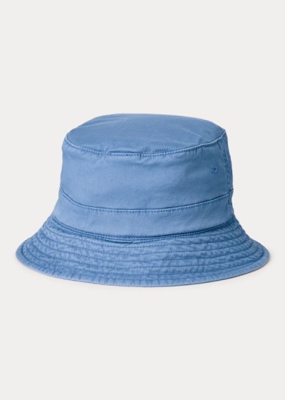 Sombreros Polo Ralph Lauren Hombre Azul Rey Azules - Stretch-Cotton Bucket - DXBSC8129